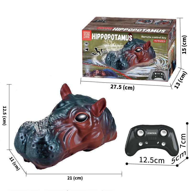 Remote Control Simulated Water-Spraying Hippo